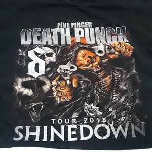 2018 Alstyle Men's Double Sided Five Finger Death Punch Concert T Shirt SZ L